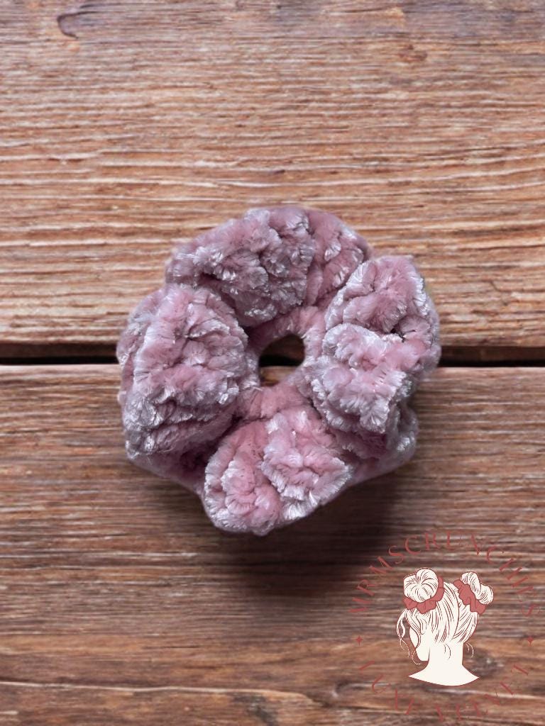 Mini Dusty Pink Luxe Velvet Scrunchie