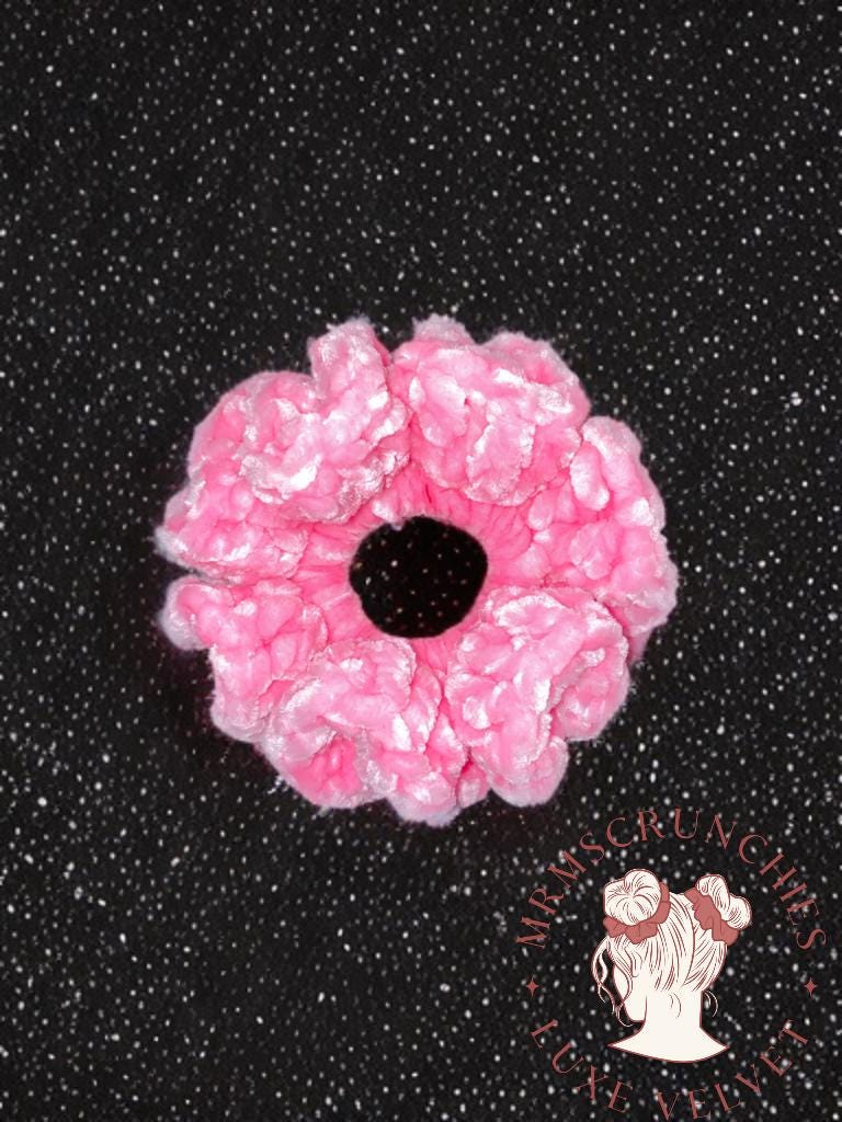 Mini Pink Luxe Velvet Scrunchie