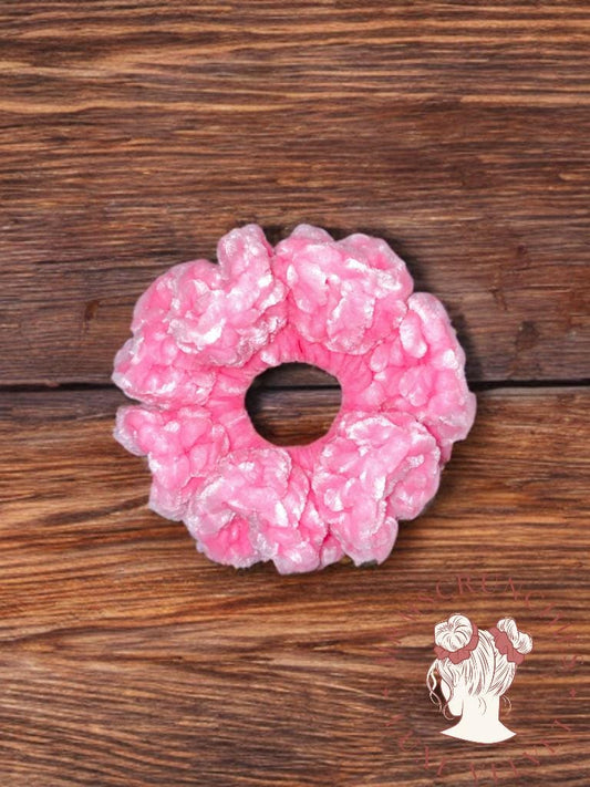 Mini Pink Luxe Velvet Scrunchie