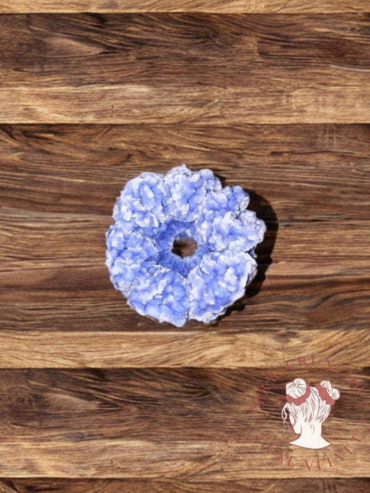 Mini Stormy Blue Luxe Velvet Scrunchie