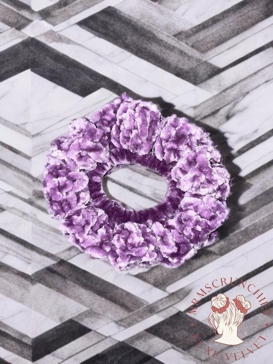 Large Midnight Purple Luxe Velvet Scrunchie (Sparkle)