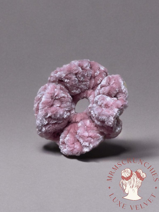Mini Dusty Pink Luxe Velvet Scrunchie